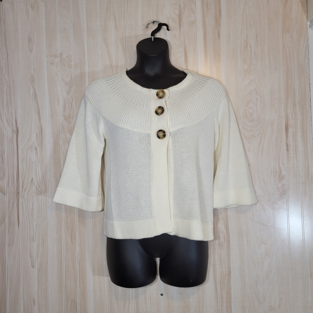 Knit Cream Sweater Sz Lg